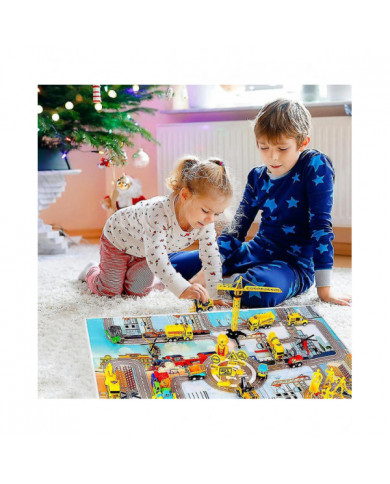 Cars Advent Calendar For Kids Boys 2023 Christmas, 24 Pull Back Vehicles Playsets With Crane Helicopter Tractor [...]