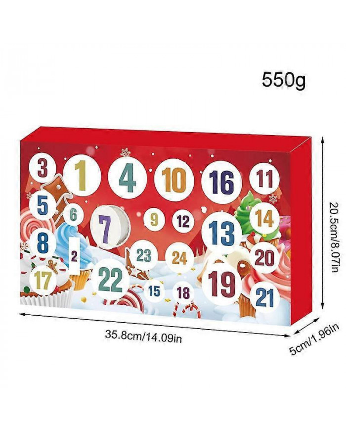 24 jours de slime et kit calendrier de compte à rebours de Noël beurre anti-stress jouets