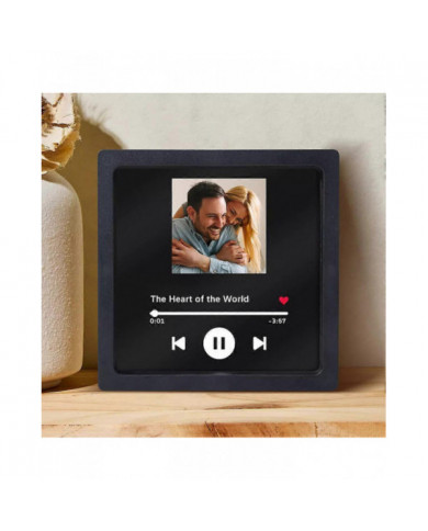 Aimant de réfrigérateur de musique et de photo personnalisable avec lecteur de musique intégré - Personnalisez [...]