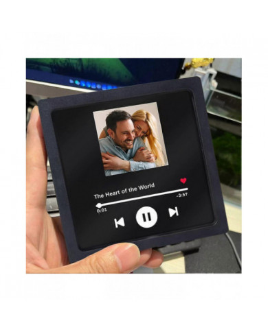 Aimant de réfrigérateur de musique et de photo personnalisable avec lecteur de musique intégré - Personnalisez [...]