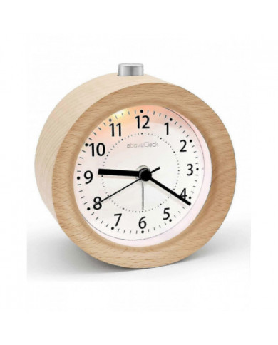 Réveil Analogique Sans Tic-Tac, Réveil Bois Avec Snooze, Réveil Rétro Horloge de Table Avec Veilleuse, Réveil Sans [...]