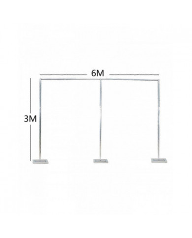 Cadre de décor de toile de fond de réception de mariage 6M