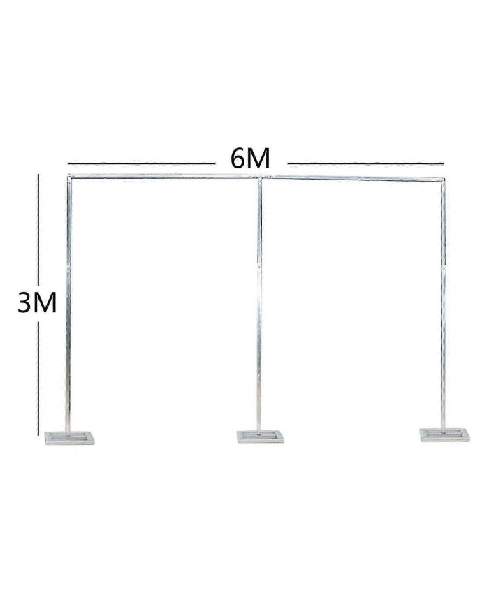 Cadre de décor de toile de fond de réception de mariage 6M