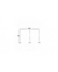 Cadre de décor de toile de fond de réception de mariage 6M