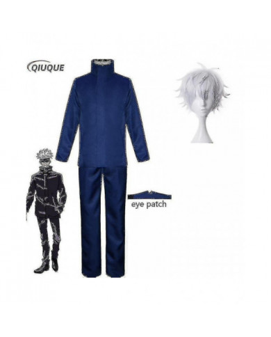 2023-anime Jujutsu Kaisen Gojo Satoru Cosplay Costume Tops Pantalon Eye Patch Halloween Party Hommes Uniforme [...]