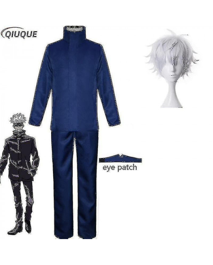 2023-anime Jujutsu Kaisen Gojo Satoru Cosplay Costume Tops Pantalon Eye Patch Halloween Party Hommes Uniforme [...]