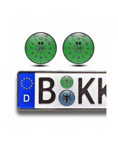 2pcs 3d Gel Sticker License Plate Seal Badge, Tuv Plaque Decals -gsla