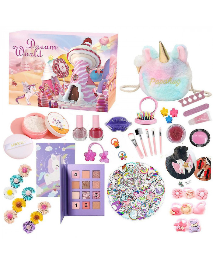 Calendrier de l’Avent de Noël - 24 Grille Maquillage Et Licorne Sac Ensemble, Jouets De Noël Pour Adolescentes [...]