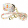 Dog Poop Bag Holder And Nylon Leash Attachment Cute Flower Pick Up Waste Bags Dog Poop Bag Holder And Nylon Leash Attachment Cute Flower Pick Up Waste Bags