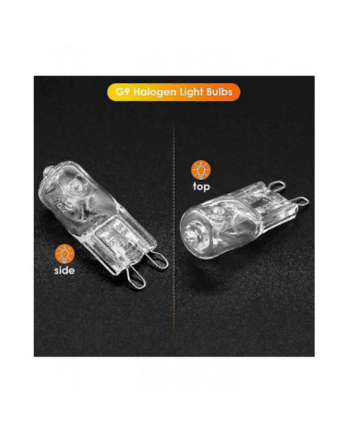 20 ampoules halogènes G9, lampes halogènes claires 25W dimmable, blanc chaud 2800K pour lustres, pendentifs, [...]