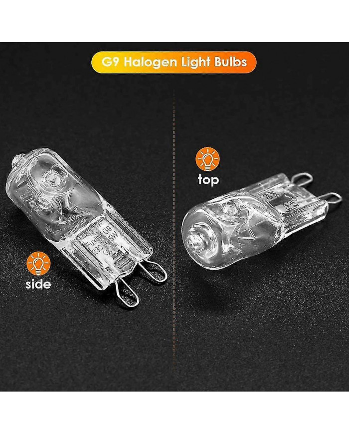 20 ampoules halogènes G9, lampes halogènes claires 25W dimmable, blanc chaud 2800K pour lustres, pendentifs, [...]