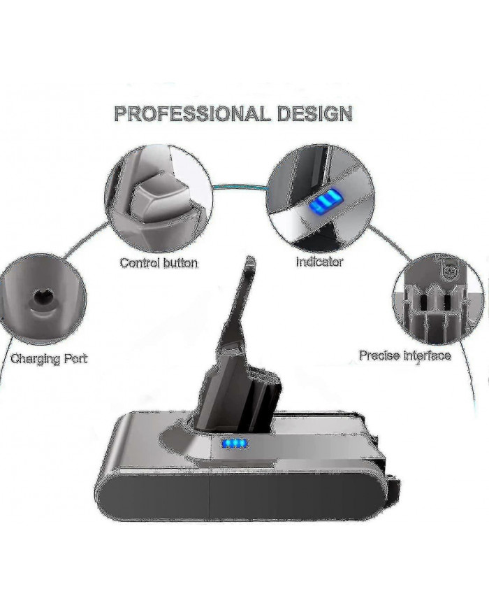 Amélioré 6.0ah V8 Compatible V8 Animal/absolute/motorhead/fluffy/sv10 Aspirateur sans fil portatif Li-ion 967834 [...]