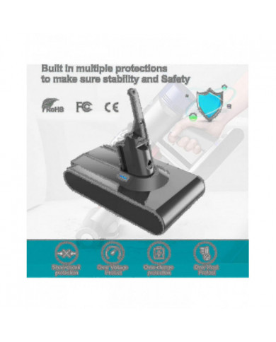 Amélioré 6.0ah V8 Compatible V8 Animal/absolute/motorhead/fluffy/sv10 Aspirateur sans fil portatif Li-ion 967834 [...]