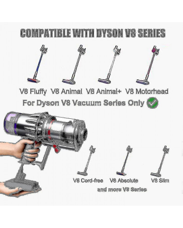 Amélioré 6.0ah V8 Compatible V8 Animal/absolute/motorhead/fluffy/sv10 Aspirateur sans fil portatif Li-ion 967834 [...]