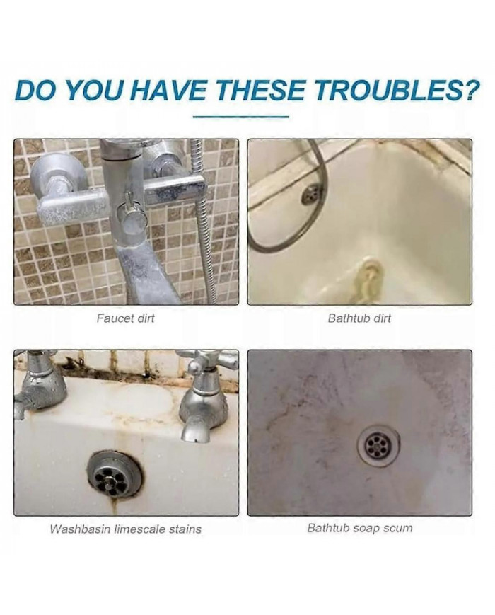 Spray nettoyant pour baignoire Skfe, spray nettoyant pour salle de bain Skfe, nettoyant pour taches tenaces