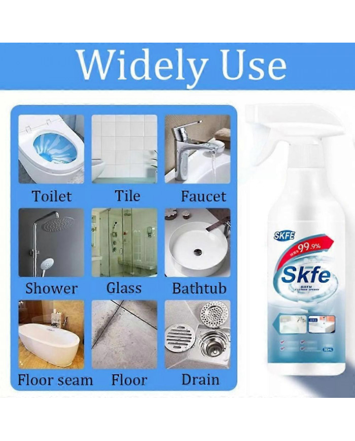 Spray nettoyant pour baignoire Skfe, spray nettoyant pour salle de bain Skfe, nettoyant pour taches tenaces