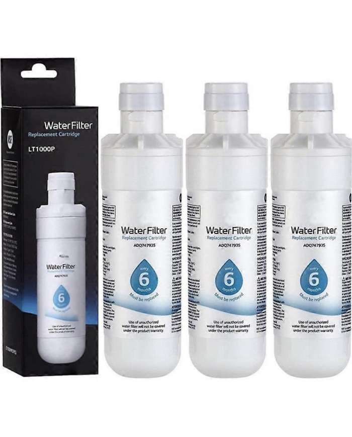 3pcs LG LT1000P ADQ747935 Filtre à eau pour réfrigérateur