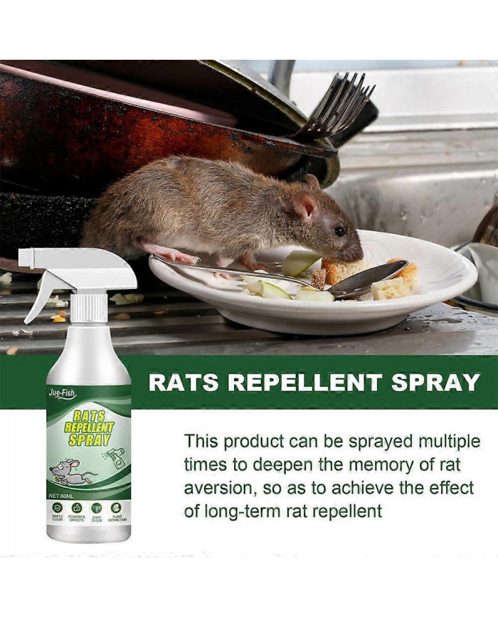 2024 Répulsif pour souris Spray à l’huile de menthe poivrée Formule à base de plantes Répulsif pour rongeurs