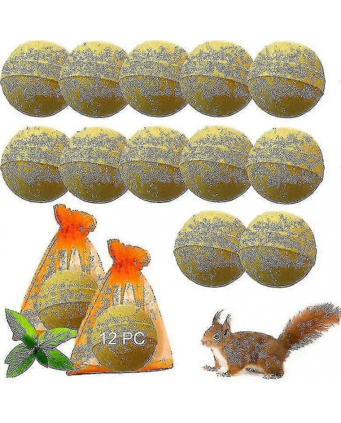 Pack de 12 répulsifs pour écureuils, répulsif pour tamias à l’extérieur, répulsif naturel pour écureuils à la [...]