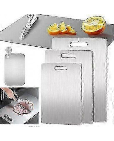 planche à découper en titane planche à découper de cuisine en titane double face-en stock