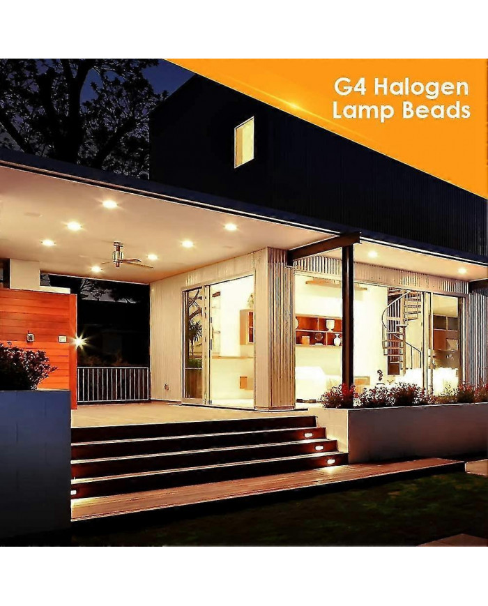 20 Pcs G4 Ampoules halogènes, 20w 12v ampoules halogènes 2 broches ampoule claire, pour éclairage de cuisinière, signa