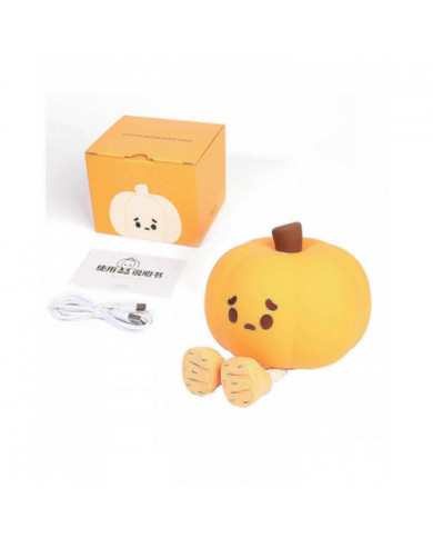 Veilleuse Mignon Citrouille Silicone Lampe Halloween Portable avec Minuterie Toucher,Promotion