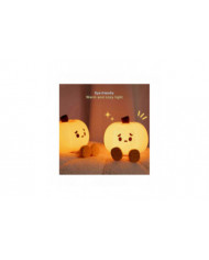 Veilleuse Mignon Citrouille Silicone Lampe Halloween Portable avec Minuterie Toucher,Promotion