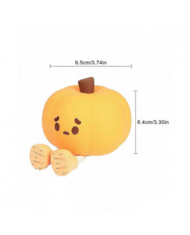 Veilleuse Mignon Citrouille Silicone Lampe Halloween Portable avec Minuterie Toucher,Promotion