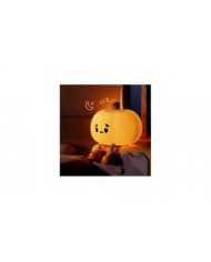 Veilleuse Mignon Citrouille Silicone Lampe Halloween Portable avec Minuterie Toucher,Promotion
