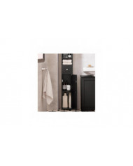 SoBuy Tall Cabinet Placard Salle de bain Cabinet de rangement, BZR34-SCH