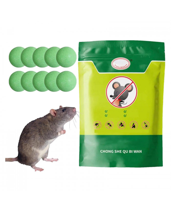 Répulsif pour rongeurs 10 pcs/25 pcs, pilules dissuasives pour souris rats, sécurité pour les humains et les [...]