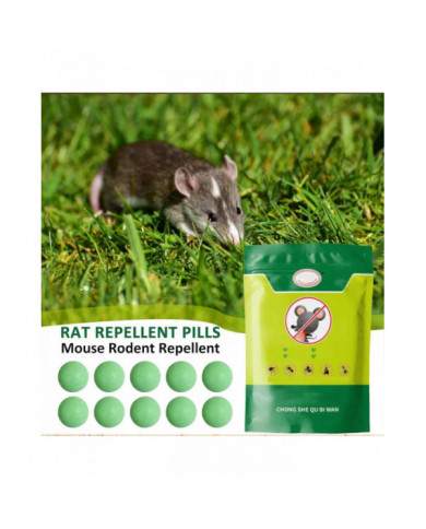 Répulsif pour rongeurs 10 pcs/25 pcs, pilules dissuasives pour souris rats, sécurité pour les humains et les [...]