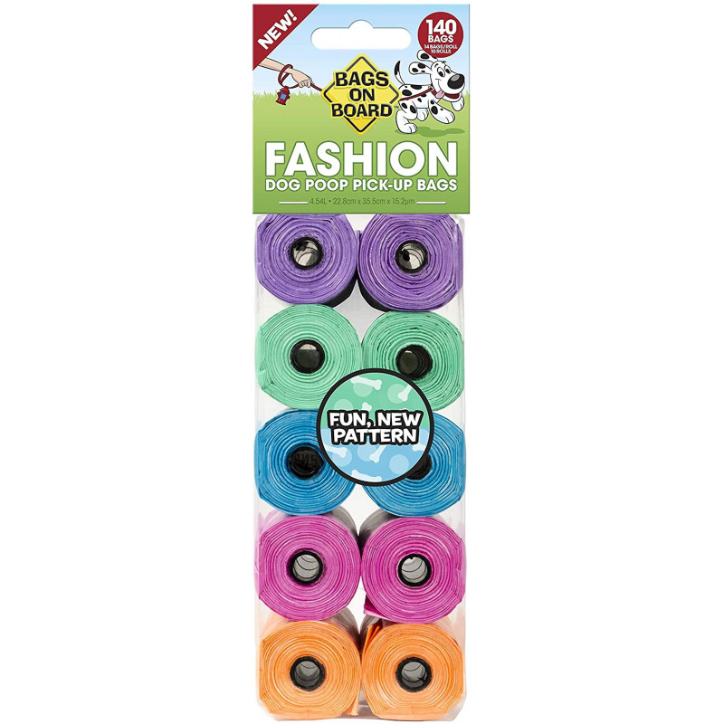 Sacs à bord Dog Poop Pick-Up Bags, Mode (Paquet de 140)