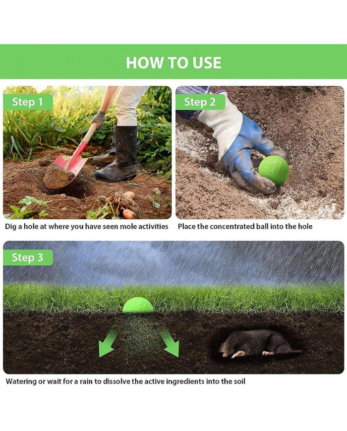 Répulsif pour rongeurs 10 pcs/25 pcs, pilules dissuasives pour souris rats, sécurité pour les humains et les [...]