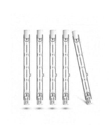 R7s 300w Ampoule halogène 118mm - Projecteur halogène linéaire blanc chaud 2800k, pour lampes de sécurité, [...]