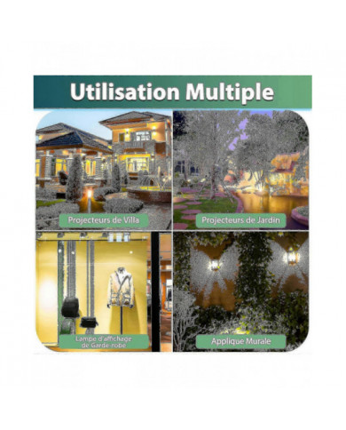 R7s 300w Ampoule halogène 118mm - Projecteur halogène linéaire blanc chaud 2800k, pour lampes de sécurité, [...]