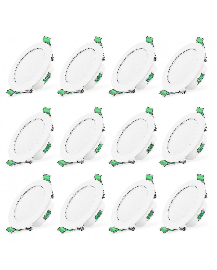 12pcs 7w Blanc Led Downlight Encastré Plafonniers Slim Spot Light