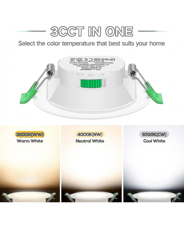 12pcs 7w Blanc Led Downlight Encastré Plafonniers Slim Spot Light