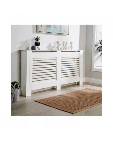 100cm de haut blanc couvercle de radiateur moderne MDF bois grill étagère armoire maison chauffage couverture