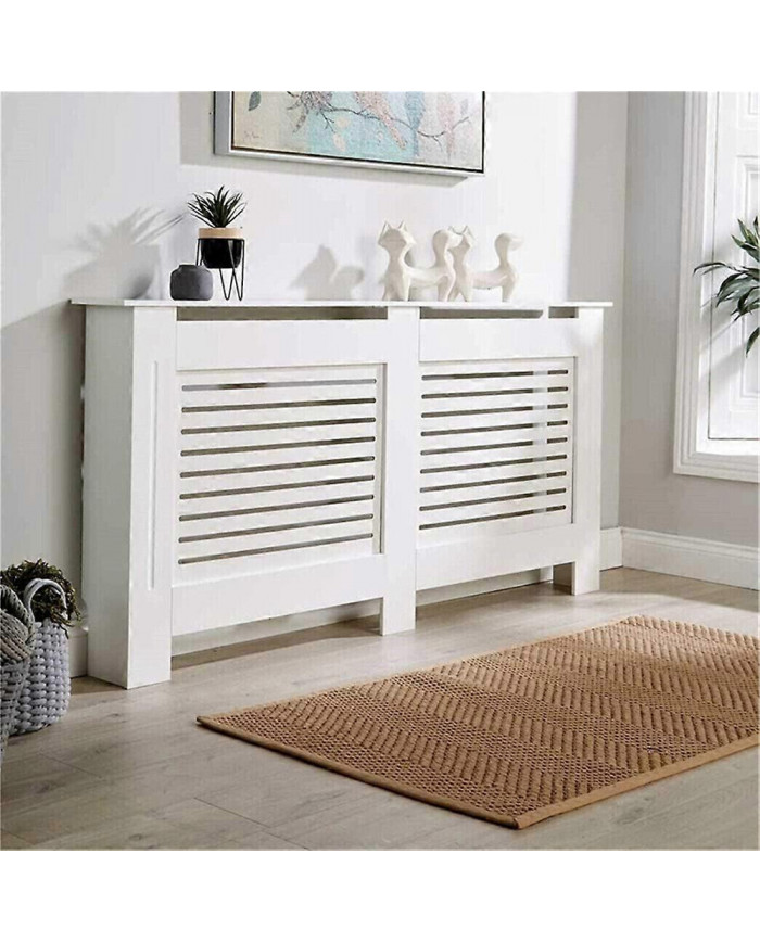 100cm de haut blanc couvercle de radiateur moderne MDF bois grill étagère armoire maison chauffage couverture