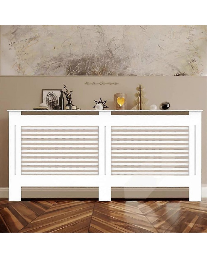 100cm de haut blanc couvercle de radiateur moderne MDF bois grill étagère armoire maison chauffage couverture