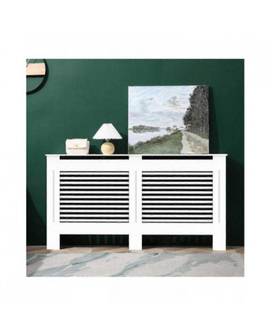 100cm de haut blanc couvercle de radiateur moderne MDF bois grill étagère armoire maison chauffage couverture