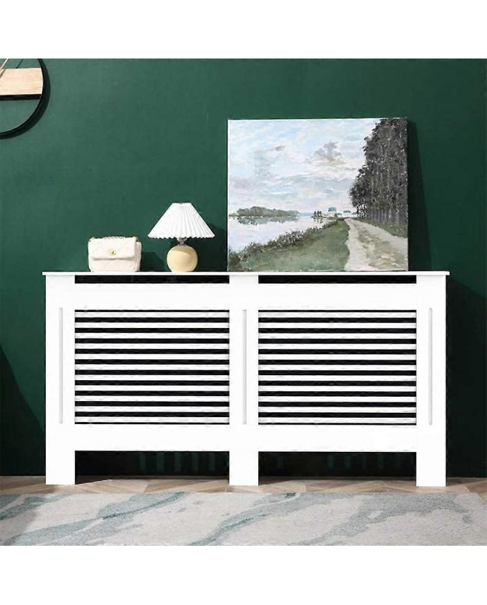 100cm de haut blanc couvercle de radiateur moderne MDF bois grill étagère armoire maison chauffage couverture