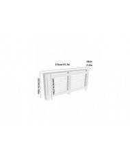 100cm de haut blanc couvercle de radiateur moderne MDF bois grill étagère armoire maison chauffage couverture
