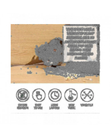 Répulsif pour souris Spray à l’huile de menthe poivrée Formule végétale Répulsif pour rongeurs 60ml -