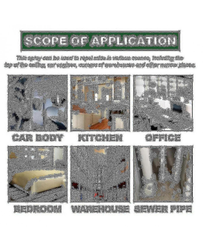 Répulsif pour souris Spray à l’huile de menthe poivrée Formule végétale Répulsif pour rongeurs 60ml -
