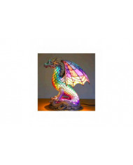 Animal Lampe de Table Vitrail Vitrail Rétro Lampes de bureau Cadeau de Noël 2024