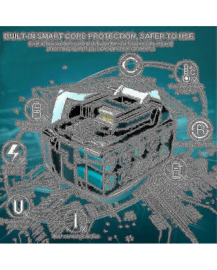 Pack de 2 pour batterie Makita 18v 6.0 / 8.0 Ah Lxt Li-ion Bl1850b Bl1830b Bl1860b Sans fil