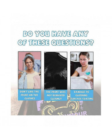 Clothes Print Remover Fabric Print Remover,pattern Remover,letter Cleaning Remover