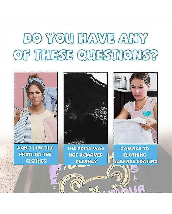 Clothes Print Remover Fabric Print Remover,pattern Remover,letter Cleaning Remover